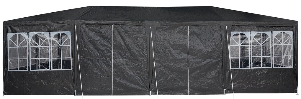 Tenda de Festa com 12 Laterais Antracite 8x4 m PE