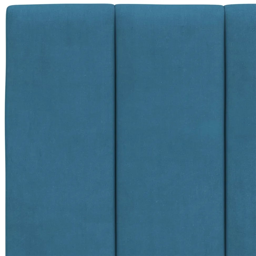 Estrutura de cama c/ cabeceira 120x200 cm veludo azul
