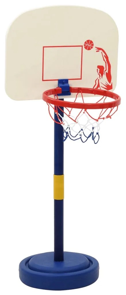 Suporte basquetebol c/ bola e bomba altura ajustável 90/121 cm