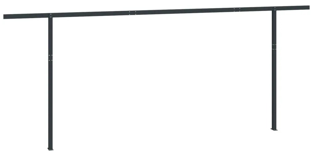 Conjunto de postes para toldo 600x245 cm ferro antracite