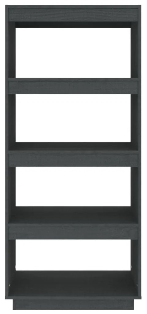 Estante/divisória 60x35x135 cm madeira de pinho maciça cinzento