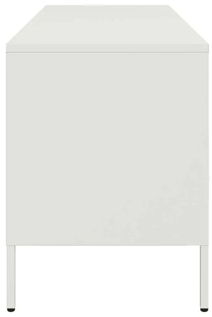 Móvel de TV 100,5x39x50,5 cm aço branco