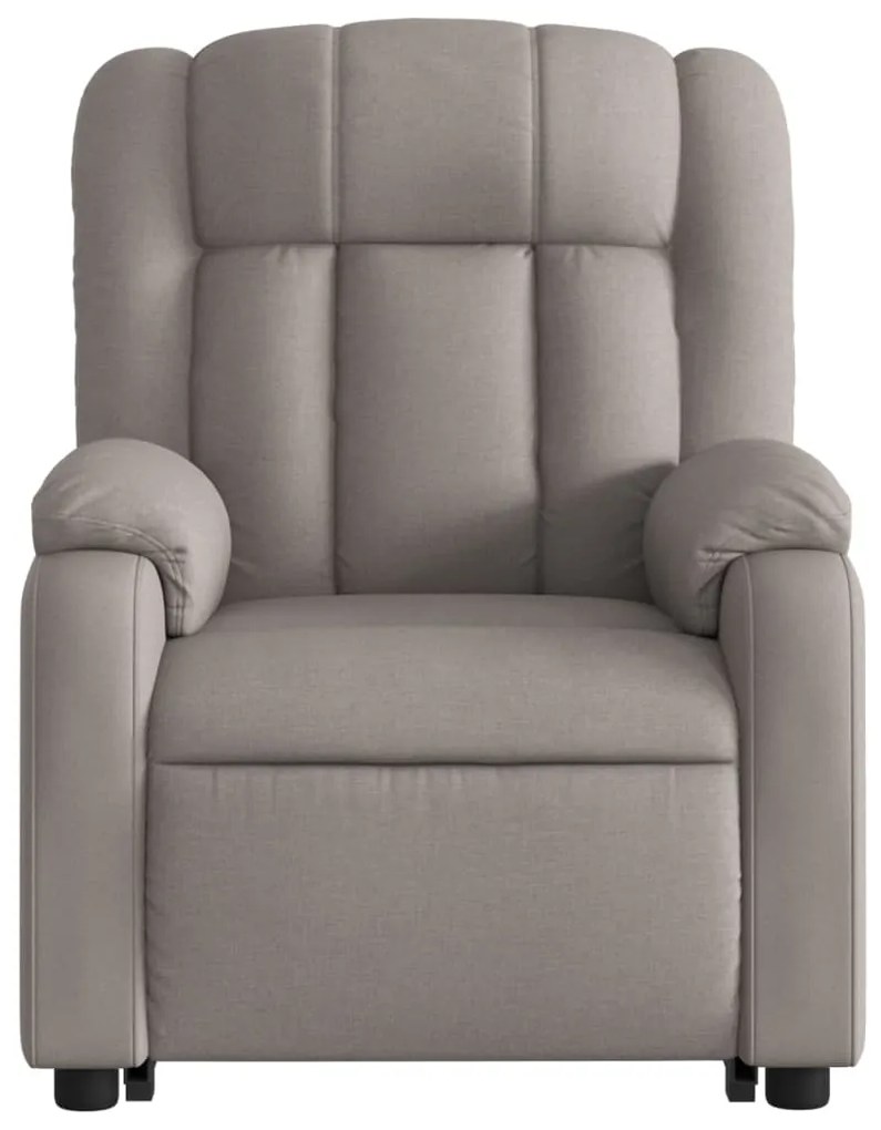 Poltrona reclinável elevatória elétrica cinza-acastanhado