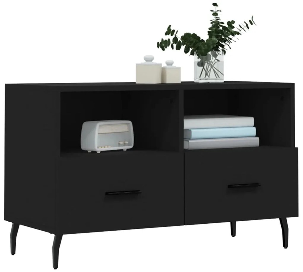 Móvel p/ TV 80x36x50 cm derivados de madeira preto