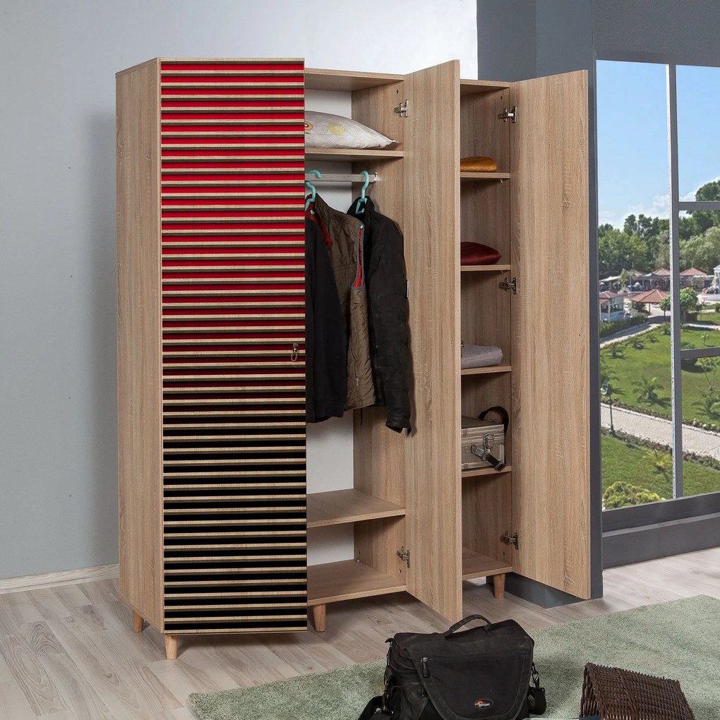 Guarda-roupa Mode – Carvalho Sonoma – 135x192x52 cm