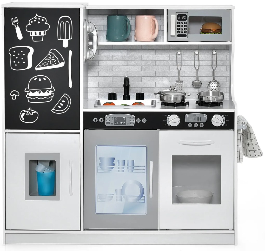 Estante para livros infantis com prateleiras de 3 níveis e 2 gavetas - cinza