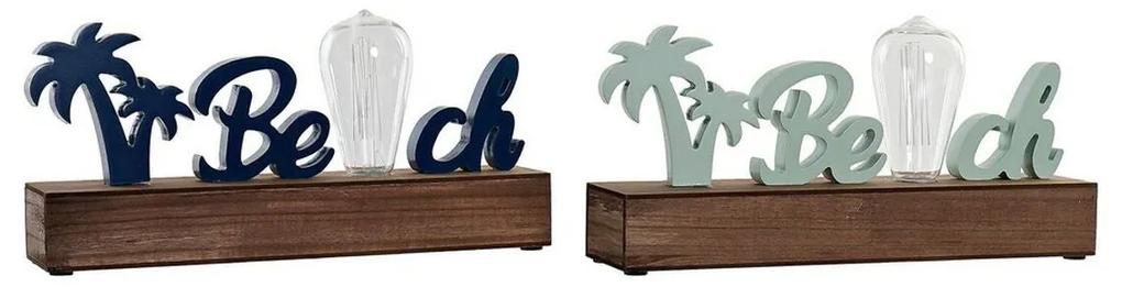Figura Decorativa DKD Home Decor Beach LED Madeira MDF (2 pcs) (34 x 8 x 16 cm)