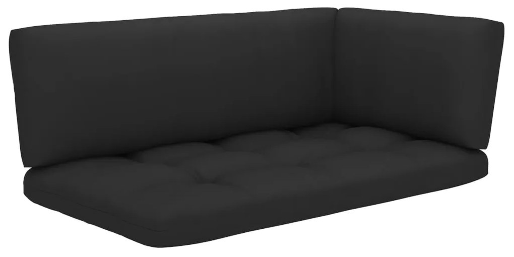 6 pcs conj. lounge paletes c/ almofadões pinho impregnado