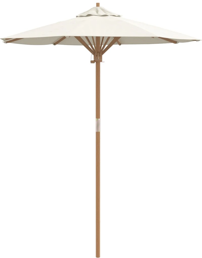 Guarda-sol de Jardim Creme Branco 180x230 cm Bambu
