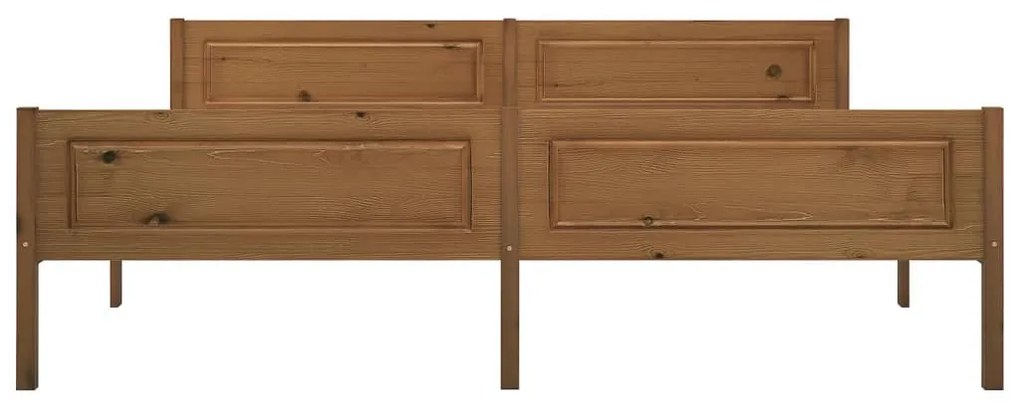 Estrutura de cama 180x200 cm pinho maciço castanho mel