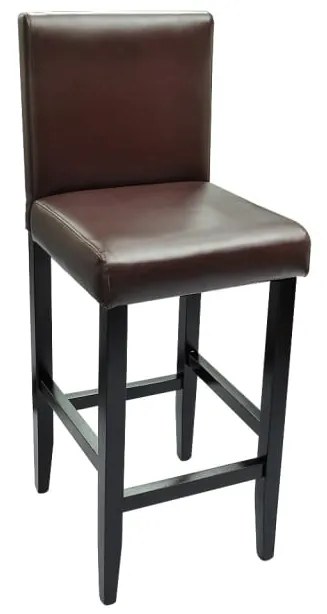 Bancos de bar 2 pcs couro artificial castanho-escuro