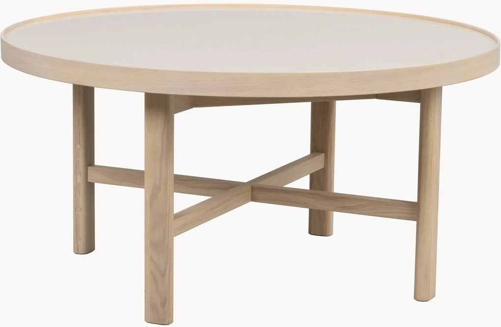 Mesa de centro redonda em madeira de carvalho Marsden, Ø 90 cm