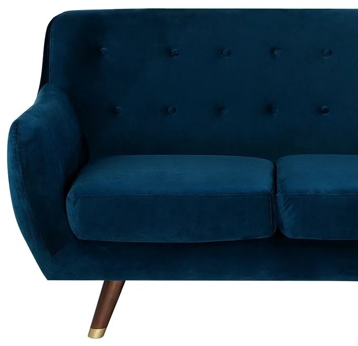 Conjunto de sofás em veludo azul marinho BODO Beliani