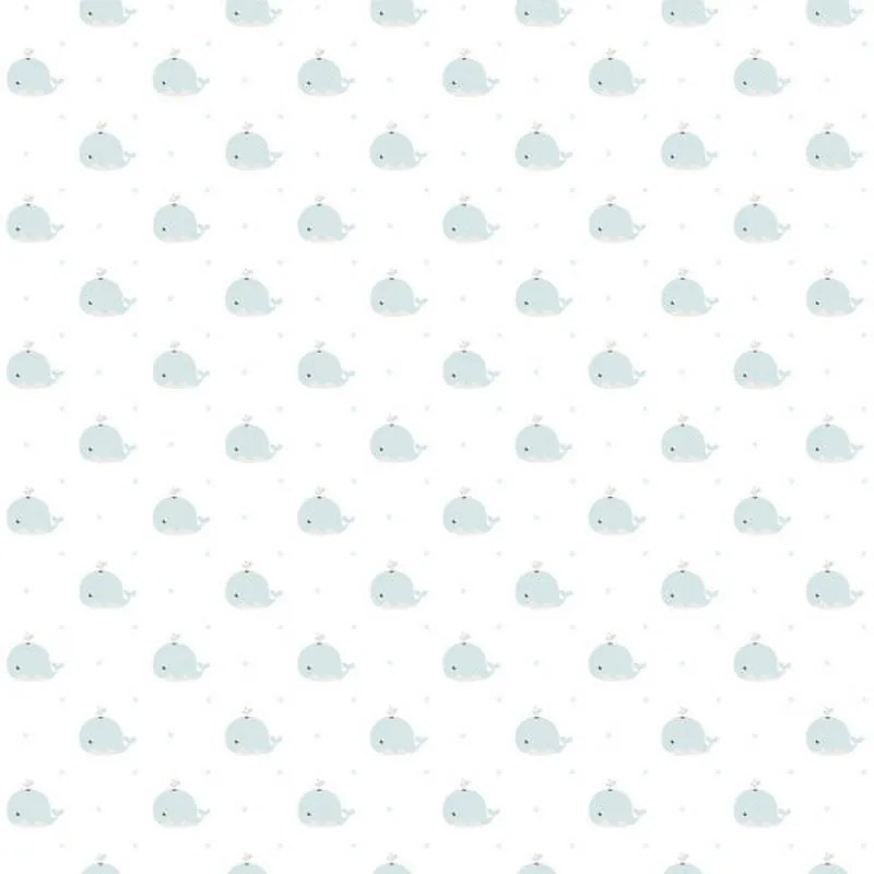 Papel Infantil LULLABY 223-2 Baleine verde menta