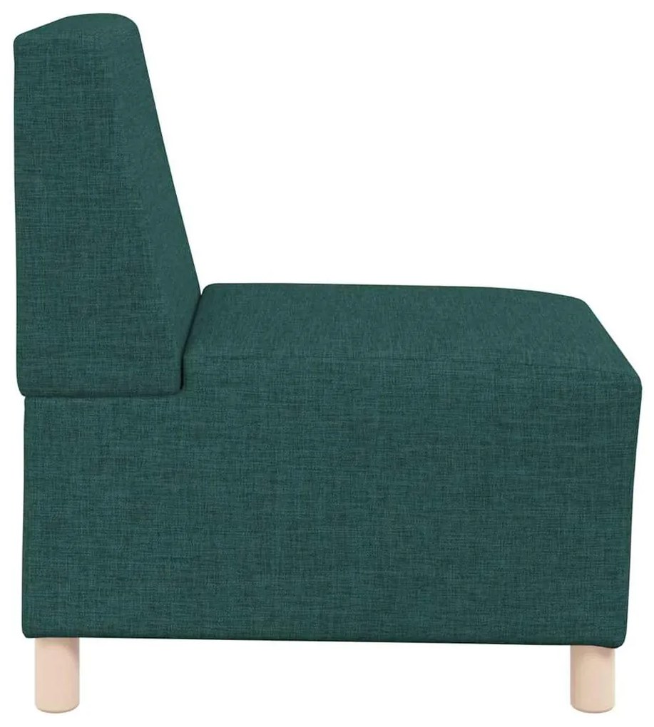 Cadeira de Sofá Cinza Claro 55 cm em Tecido 2 pcs Verde-escuro