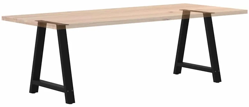 Pés para mesa de jantar em formato A, 2 peças, preto, 70x(72-73) cm, a