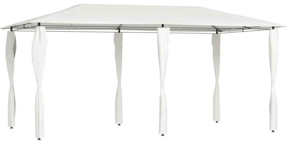 vidaXL Gazebo 2,98x5,3x2,59 m com capas para postes 160 g/m² cor creme