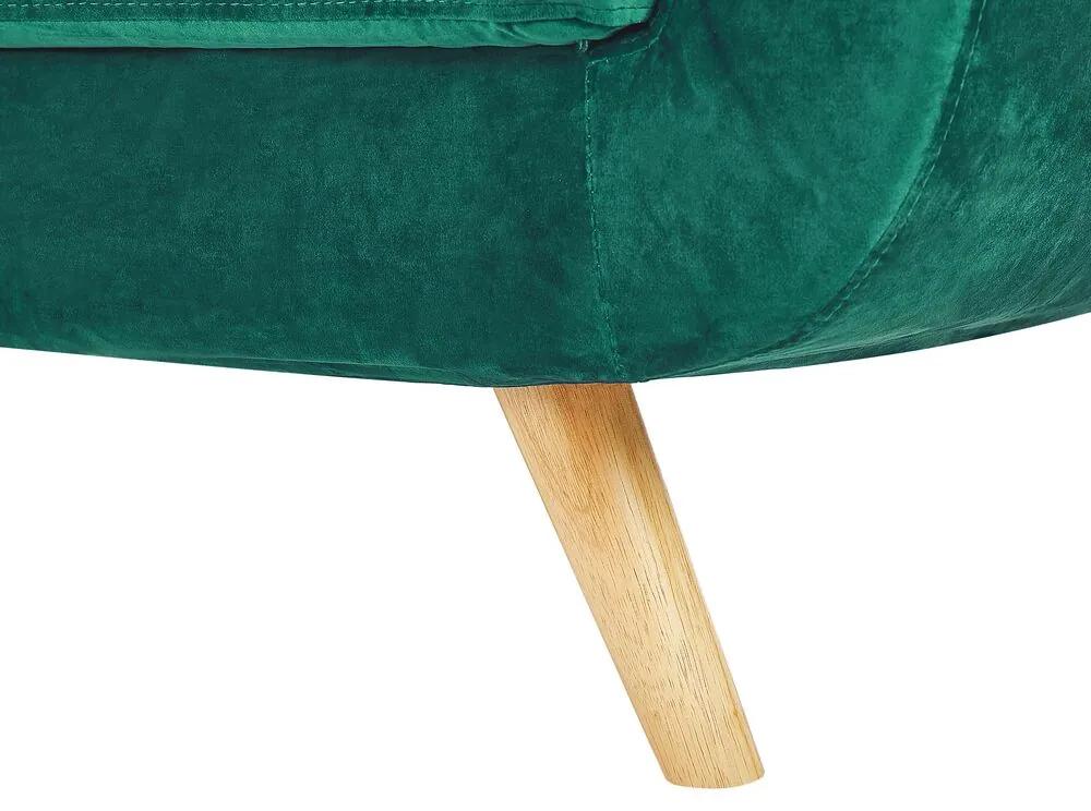 Capa de poltrona de veludo verde BERNES Beliani