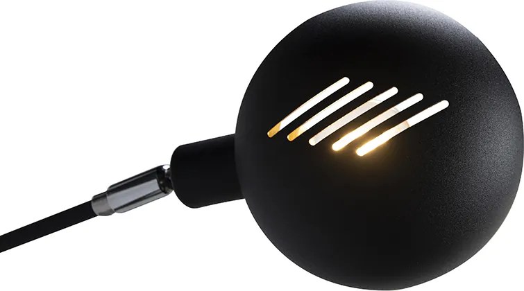 Candeeiro de pé design preto 5 luzes - Sixties Marmo