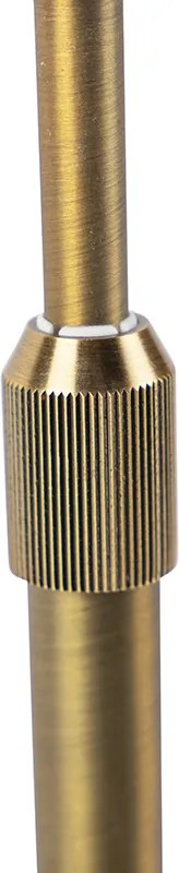 Candeeiro de Mesa Bronze com Abajur de Veludo Castanho 35cm - Parte