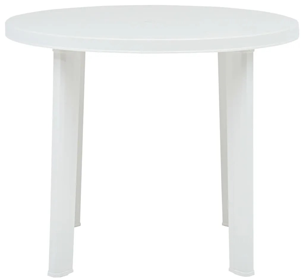 Mesa de jardim 89 cm plástico branco