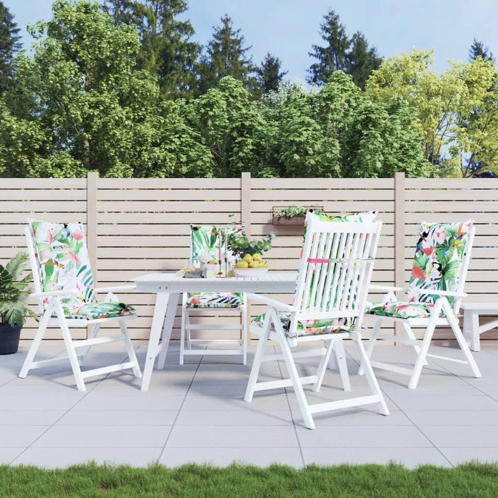 vidaXL Almofadões para cadeiras altas de jardim 4pcs tecido multicolor