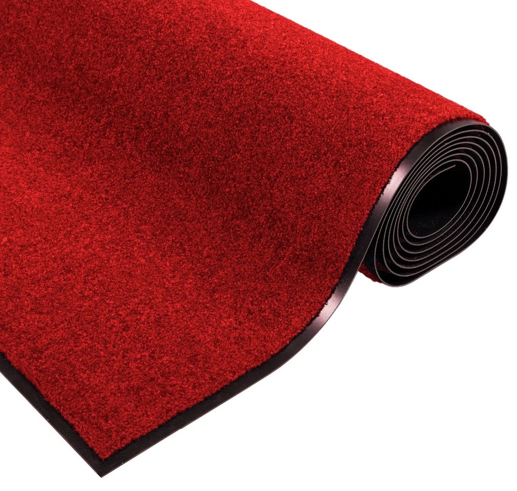 Capacho Retangular vidaXL Vermelho 90x150 cm