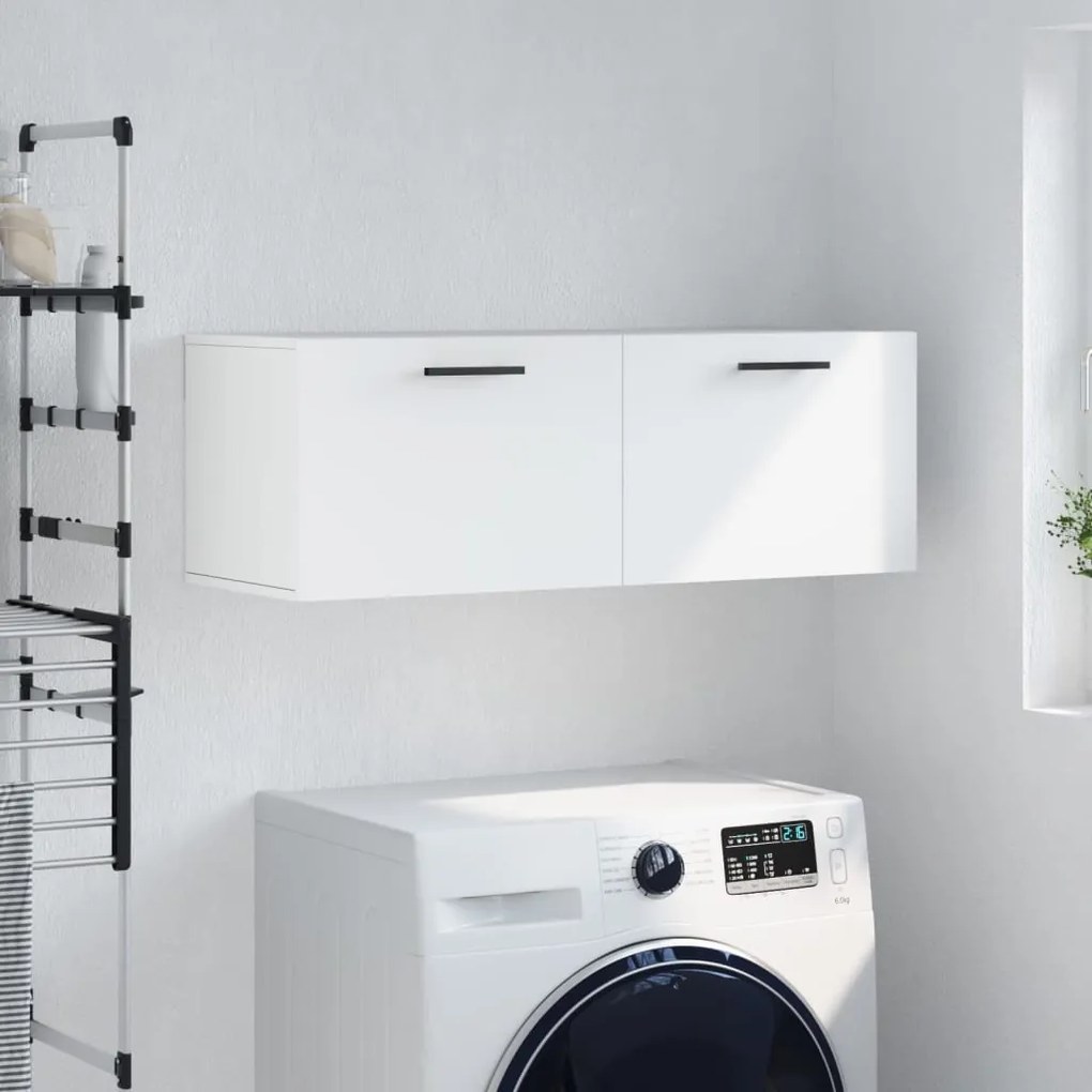 vidaXL Armário parede 100x36,5x35 cm derivados de madeira branco