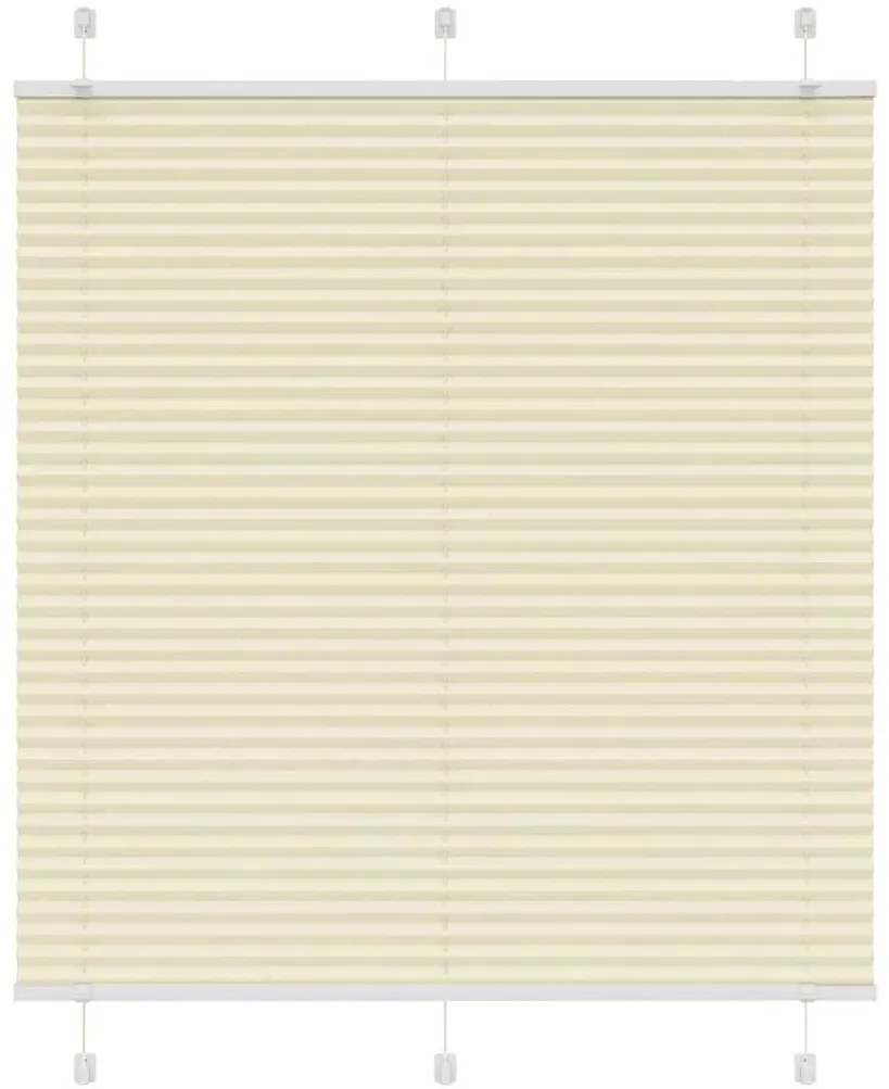 Plissado Cego Creme 120x100cm Largura Tecido 119,4 cm Poliéster