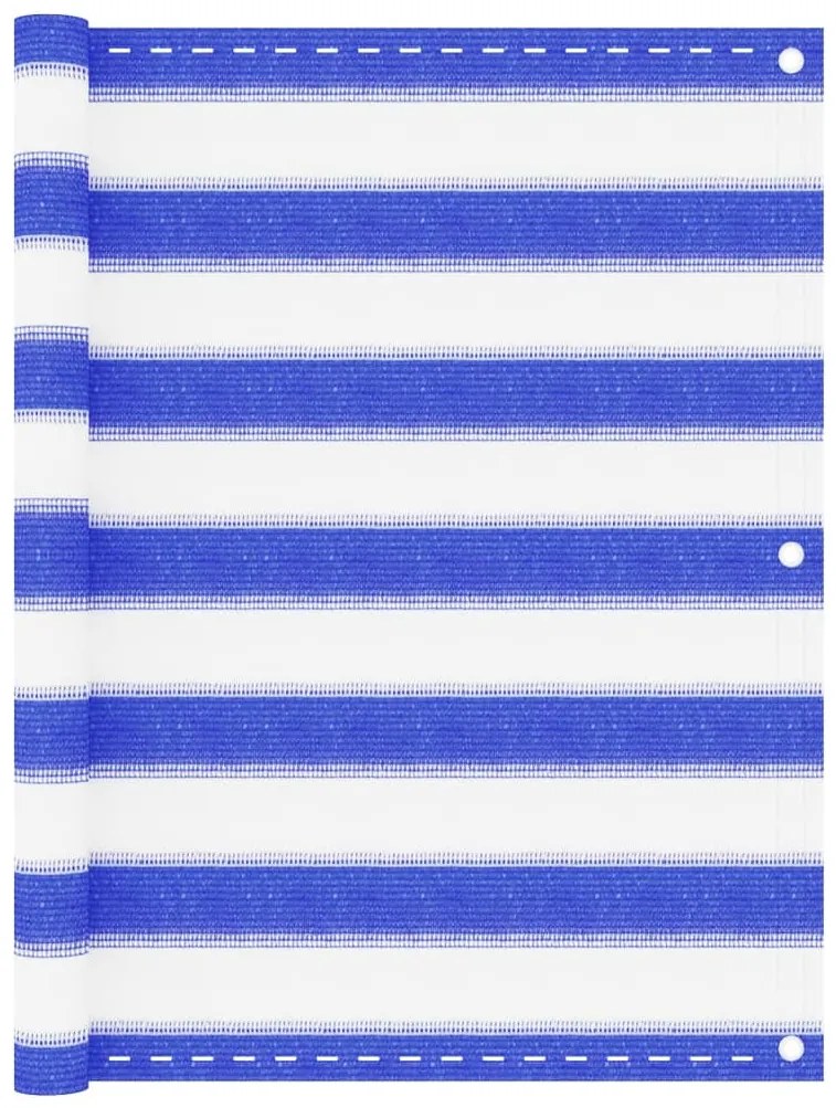 Tela varanda PEAD 75x400 cm azul e branco