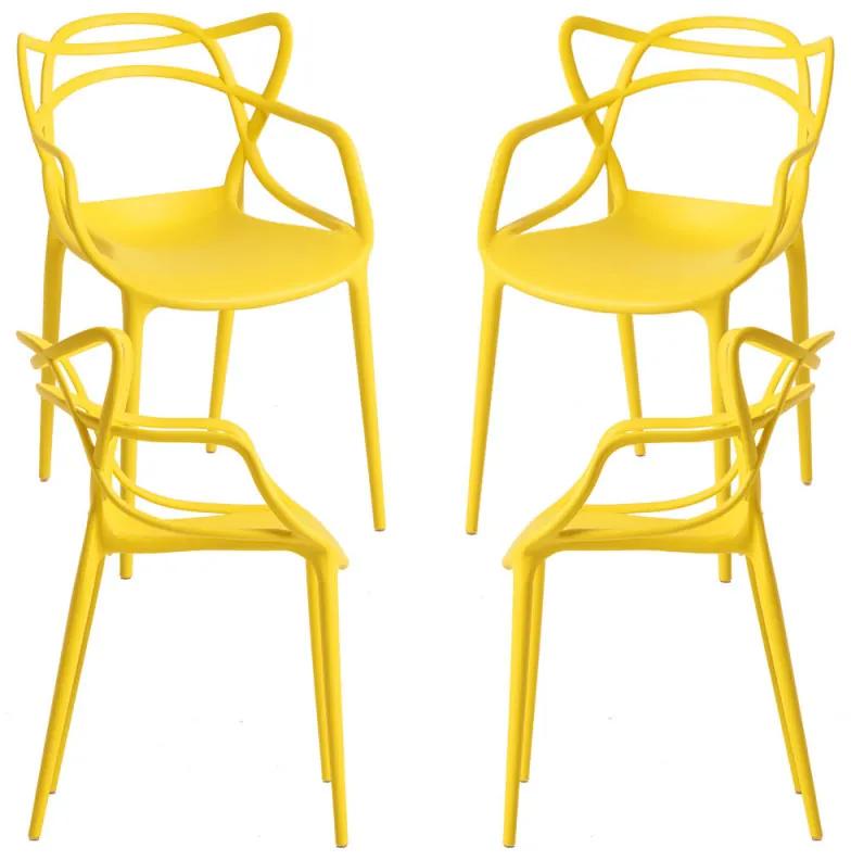 Pack 4 Cadeiras Korme - Amarelo