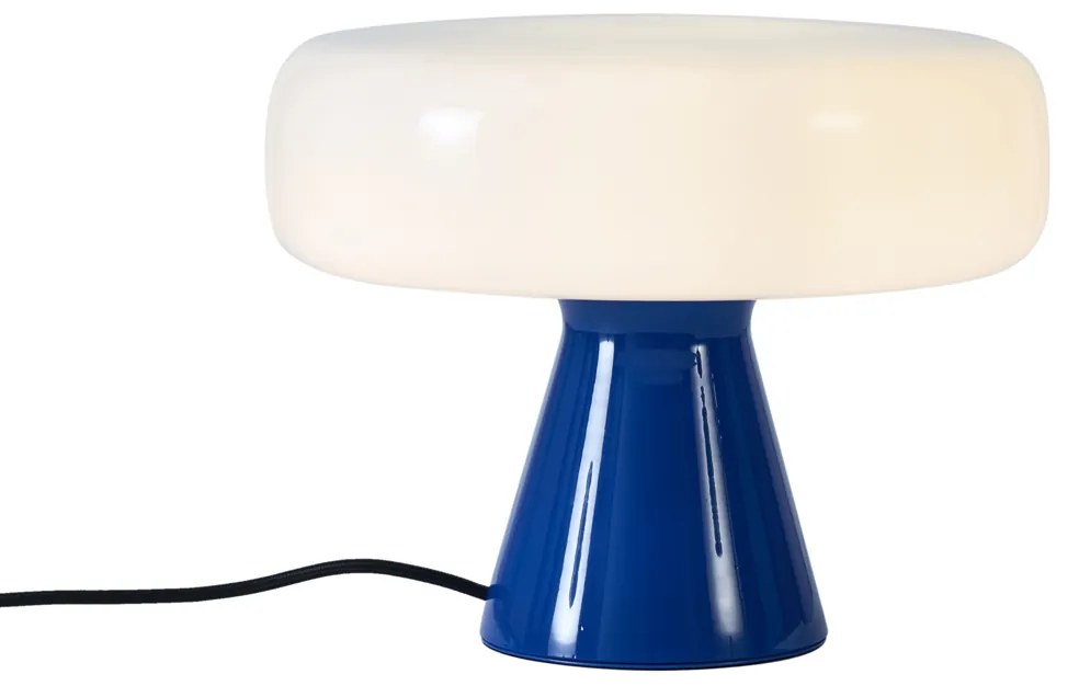 Candeeiro de Mesa Retro Azul com Branco - Knob Retro