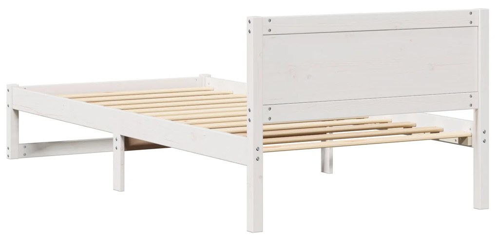 Estrado de Cama Branco Madeira de Pinho Maciça 75 x 190 cm
