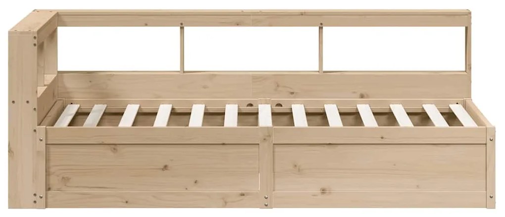Cama com estante sem colchão 90x190 cm pinho maciço