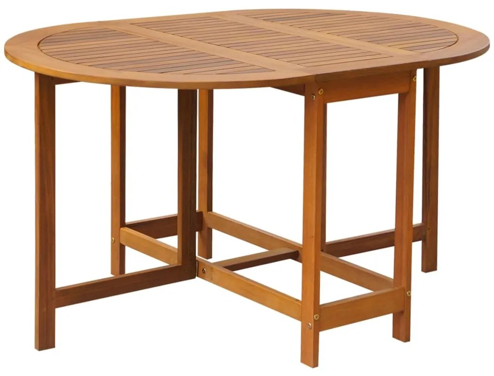 Conjunto de jantar dobrável p/ exterior 5 pcs acácia maciça