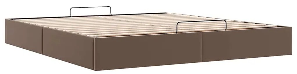 Estrutura de cama otomana sem colchão 180x200 cm castanho