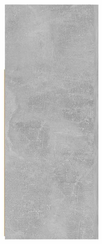 Aparador com luzes LED 115,5x30x75 cm cinzento cimento