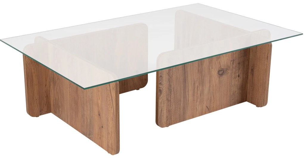 Mesa de Café Flavio - Pinho Atlântico - 105x30x65 cm