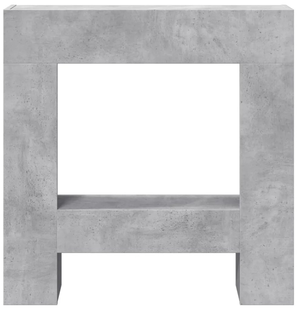 Cornija lareira 81x18x82 cm derivados madeira cinza cimento