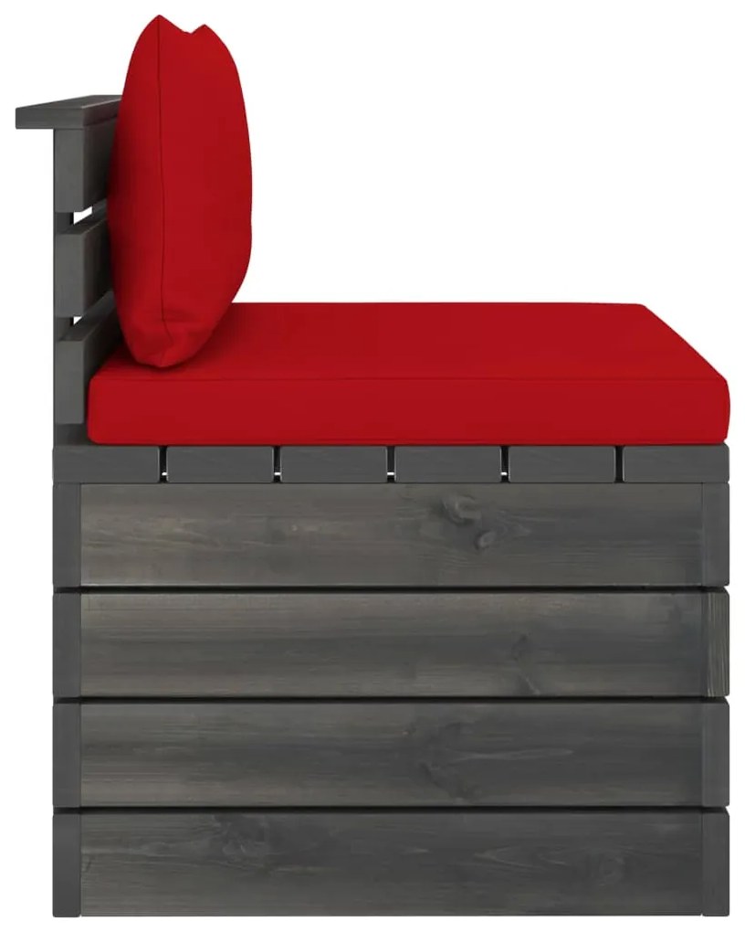 2 pcs conjunto lounge de paletes com almofadões pinho maciço