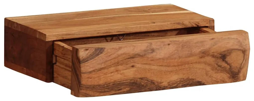 Prateleiras parede 2 pcs 30x17x8 cm madeira de acácia maciça
