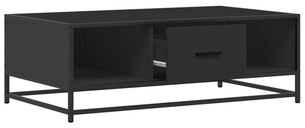 Mesa de centro 100x57x35 cm derivados de madeira/metal preto