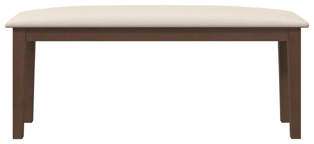 Banco 110 cm madeira seringueira maciça castanho