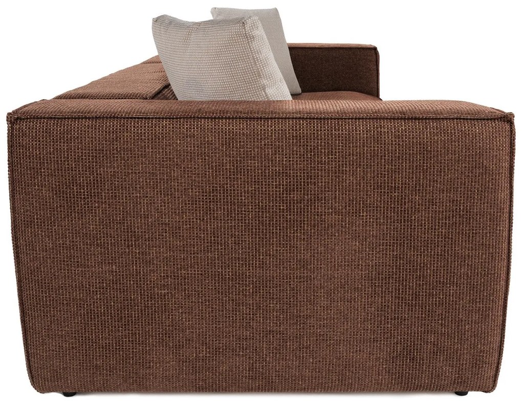 Sofá de 4 Lugares Lora – Castanho – 300x108x65 cm