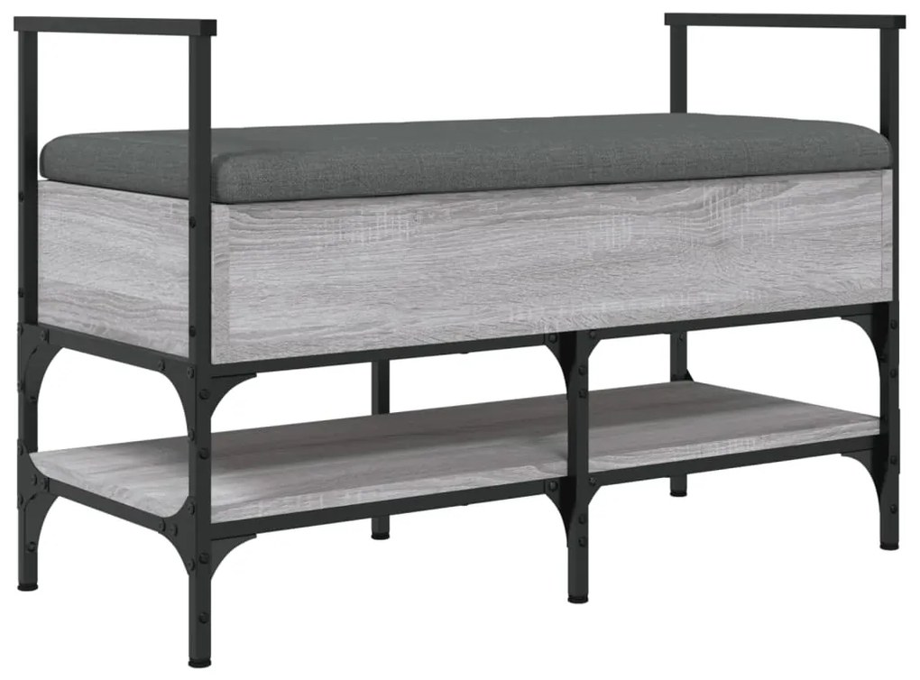Banco sapateira 85,5x42x57,5 cm deriv. madeira cinzento sonoma