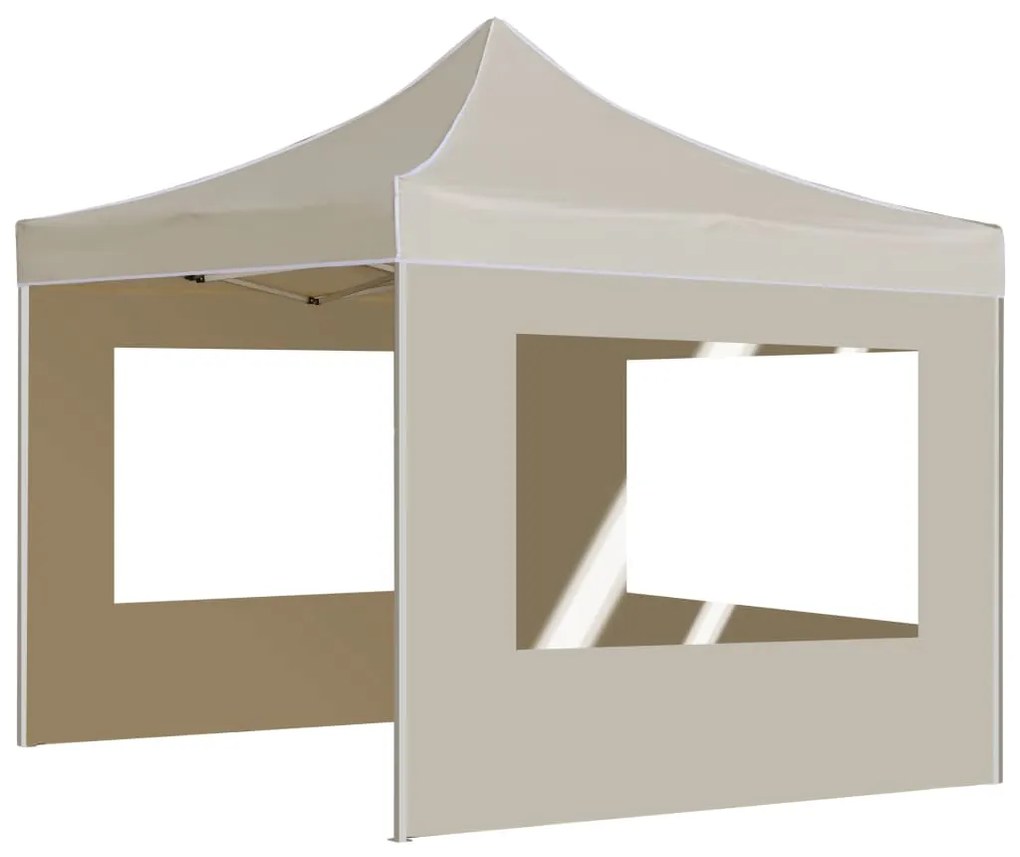 Tenda dobrável profissional com paredes alumínio 2x2 m creme