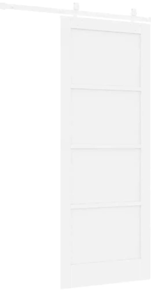 Porta Deslizante vidaXL com Conjunto de Ferragens Brancas 83x211 cm Ma