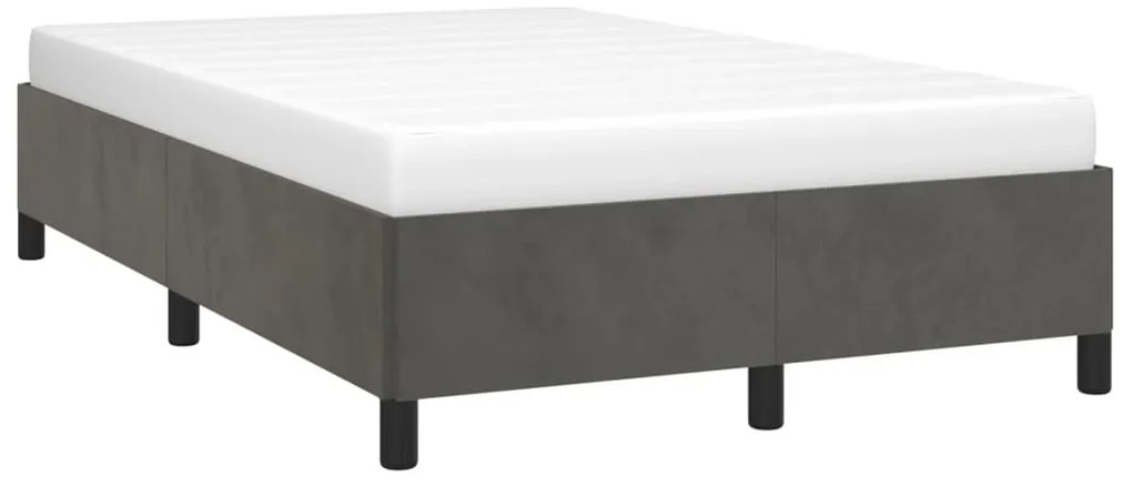 Estrutura de cama sem colchão 120x190 cm Veludo cinza escuro