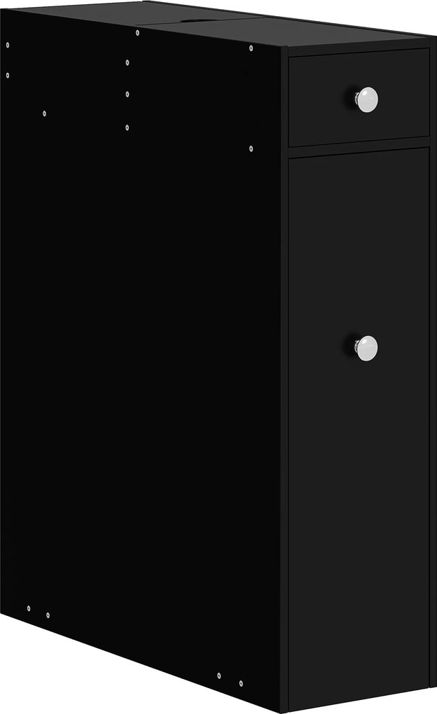 HOMCOM Móvel para banheiro com suporte para papel higiénico - 2 gavetas organizadoras em MDF - 17 x 48 x 58 cm | Aosom Portugal