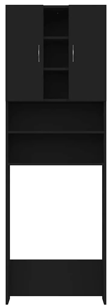 Armário máquina de lavar roupa 64x25,5x190 cm preto